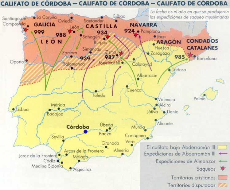 Mapa Califato de Córdoba